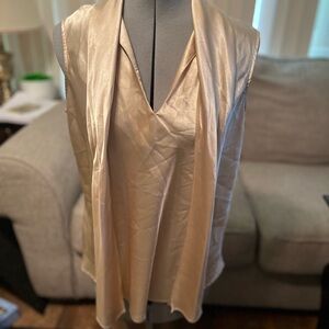 Elegant Cream Sleeveless Blouse